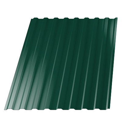 Профнастил НС-20 (МП 20) RAL6005 Зеленый Мох 1150(1100)мм 0,50мм ГОСТ