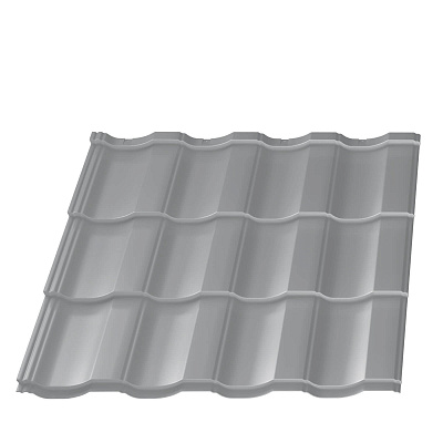 Металлочерепица Геркулес Элит RAL7004 Серый 0,45мм модуль 3 волны фото Центр Металлокровли