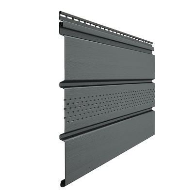 Софит Т4 (3,05) с центра-й  перфорацией Графит Дёке (16 шт./уп.) фото Центр Металлокровли