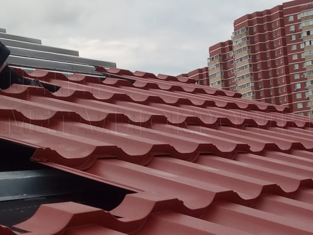 Металлочерепица Геркулес 8004 терракотовый Стальной Бархат от Центра Металлокровли в Якутске