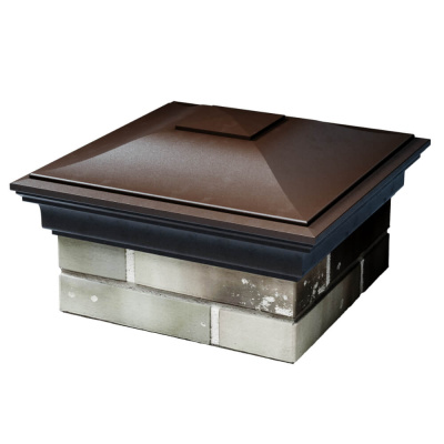 Колпак на столб забора MONBLAN Коричневый 1,5х1,5 кирпича размер под посадку 385х385мм фото 2