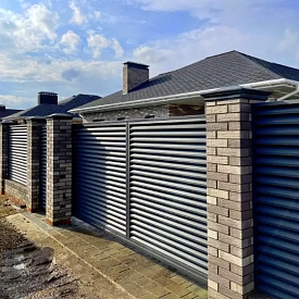 Колпак Monblan Серый на столбах забора жалюзи ЭКО-Z